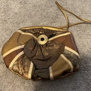 Chic Gold and Brown Women's Clutch